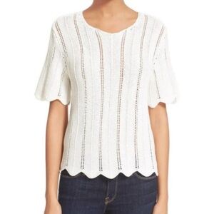 Frame Le Crochet Mako‎ Cotton Top White Small